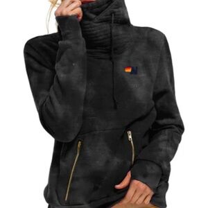 Aviator Nation Black/Grey Tie Dye Ninja Hoodie